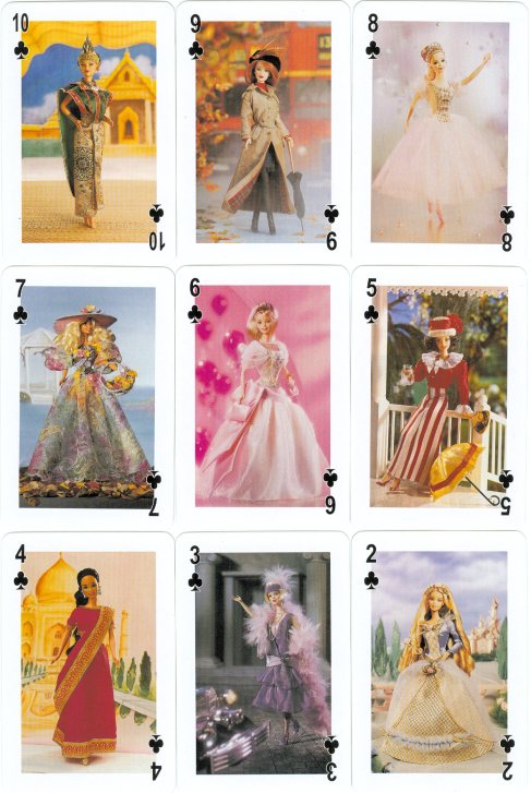 barbie playing cards